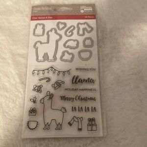 Hampton Art Llama Holiday Clear Stamps & Dies